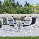 Vidaxl Garden Highback Chair Cushions 6 Pcs Anthracite 47.2X19.7X2.8 Fabric -Like New
