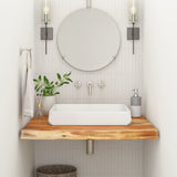 vidaXL Bathroom Countertop Natural Wood Solid Acacia wood 31.5x23.6 in