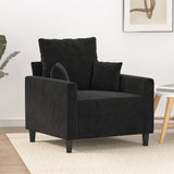 Vidaxl Sofa Chair Black 23.6 Velvet -Used