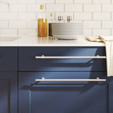 vidaXL Cabinet Handle Set of 10 Silver Stainless steel with brushed finish
