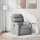 Vidaxl Massage Recliner Chair Light Gray Fabric -Like New