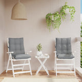 vidaXL Lowback Chair Cushion Set of 2 Grey Oxford fabric (100% polyester)