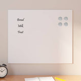 vidaXL Wall-mounted Magnetic Board White 23.6x19.7 Tempered Glass