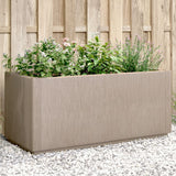 vidaXL Garden Planter Light Brown 31.5x14.2x13.8 PP