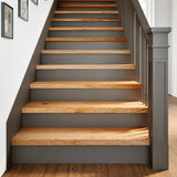 vidaXL Stair Tread Set of 4 Light brown Solid oak wood 39.4 x 11.8 in