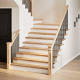 vidaXL Stair Tread Set of 2 Natural Oak Solid oak wood 43.3 x 11.8 in