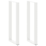 vidaXL Coffee Table Leg Set of 2 White Powder-coated steel