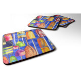 Caroline'S Treasures 8723-2Fc Lobster Bouys Foam Coasters (Set Of 4), 3.5 H X 3.5 W, Multicolor