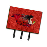 Caroline'S Treasures 8726Th68 Black Haired Mermaid On Red Leash Or Key Holder, Large, Multicolor