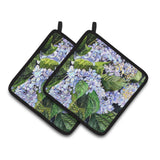 Caroline'S Treasures Hydrangea Pair Of Pot Holders 8730Pthd, 7.5Hx7.5W, Multicolor