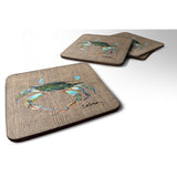 Caroline'S Treasures 8731Fc Crab Foam Coasters (Set Of 4), 3.5 H X 3.5 W, Multicolor