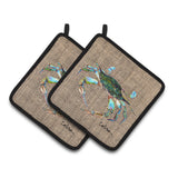 Caroline'S Treasures Crab Pair Of Pot Holders 8731Pthd, 7.5Hx7.5W, Multicolor