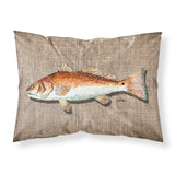 Caroline'S Treasures 8736Pillowcase Fish Red Fish Moisture Wicking Fabric Standard Pillowcase, Large, Multicolor