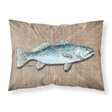Caroline'S Treasures 8737Pillowcase Fish Speckled Trout Moisture Wicking Fabric Standard Pillowcase, Large, Multicolor