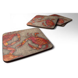 Caroline'S Treasures 8742Fc Crab Foam Coasters (Set Of 4), 3.5 H X 3.5 W, Multicolor