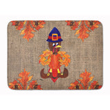 Caroline'S Treasures Thanksgiving Turkey Pilgram Fleurdelis Floor Mat, 19 X 27, Multicolor