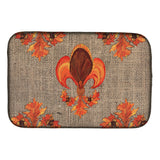 Caroline'S Treasures Thanksgiving Turkey Fleur De Lis Dish Drying Mat, 14 X 21, Multicolor