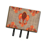 Caroline'S Treasures 8744Th68 Thanksgiving Turkey Fleur De Lis Leash Holder Or Key Hook, Large, Multicolor