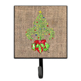 Caroline'S Treasures 8745Sh4 Christmas Tree Fleur De Lis Leash Holder Or Key Hook, Small, Multicolor
