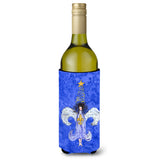 Christmas Angel Fleur De Lis Wine Bottle Beverage Insulator Beverage Insulator Hugger