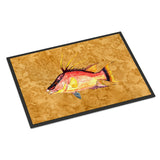 Caroline'S Treasures 8751Mat Hog Snapper On Gold Indoor Or Outdoor Mat, 18 X 27, Multicolor