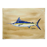 Caroline'S Treasures 8754Plmt Swordfish On Sandy Beach Fabric Placemat, Multicolor