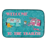 Caroline'S Treasures Welcome To The Trailer Dish Drying Mat, 14 X 21