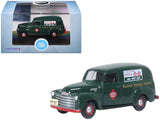 1950 Chevrolet Panel Van Railway Express Agency Dark Green 1/87 (HO) Scale Diecast Model Car by Oxford Diecast