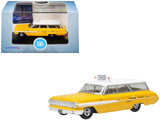 1964 Ford Country Station Wagon Central School Bus Yellow with White Top 1/87 (HO) Scale Diecast Model Car by Oxford Diecast