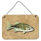 Caroline'S Treasures Small Mouth Bass Aluminum Metal Wall Or Door Hanging Prints, 8 X 12