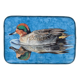 Caroline'S Treasures Teal Duck Dish Drying Mat, 14 X 21, Multicolor
