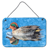 Caroline'S Treasures Teal Duck Aluminum Metal Wall Or Door Hanging Prints, 8 X 12