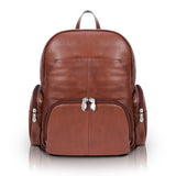 S Series | CUMBERLAND | 15 Leather Dual Compartment Laptop Backpack Brown