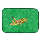 Caroline'S Treasures Grasshopper On Green Dish Drying Mat, 14 X 21, Multicolor