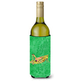 Grasshopper On Green Wine Bottle Beverage Insulator Beverage Insulator Hugger