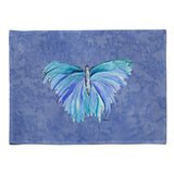 Caroline'S Treasures 8855Plmt Butterfly On Slate Blue Fabric Placemat, Multicolor