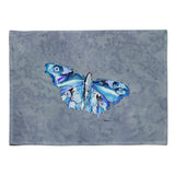 Caroline'S Treasures 8856Plmt Butterfly On Gray Fabric Placemat, Multicolor