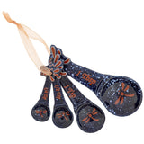 Midnight Dragonfly Ceramic Measuring Spoon Set