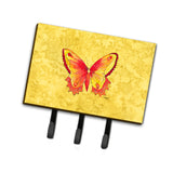 Caroline'S Treasures 8857Th68 Butterfly On Yellow Leash Or Key Holder, Large, Multicolor