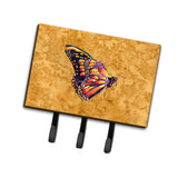 Caroline'S Treasures 8858Th68 Butterfly On Gold Leash Or Key Holder, Large, Multicolor