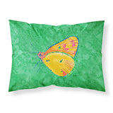 Caroline'S Treasures 8861Pillowcase Butterfly Orange On Green Moisture Wicking Fabric Standard Pillowcase, Large, Multicolor