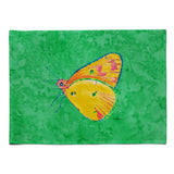 Caroline'S Treasures 8861Plmt Butterfly Orange On Green Fabric Placemat, Multicolor
