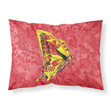 Caroline'S Treasures 8862Pillowcase Butterfly On Red Moisture Wicking Fabric Standard Pillowcase, Large, Multicolor