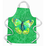 Caroline'S Treasures 8863Apron Butterfly Green On Green Apron, Large, Multicolor