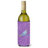Dragonfly On Purple Wine Bottle Beverage Insulator Beverage Insulator Hugger