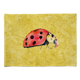 Caroline'S Treasures 8867Plmt Lady Bug On Yellow Fabric Placemat, Multicolor