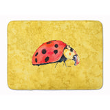 Caroline'S Treasures Lady Bug On Yellow Floor Mat, 19 X 27, Multicolor