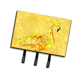 Caroline'S Treasures 8872Th68 Flamingo On Yellow Leash Or Key Holder, Large, Multicolor