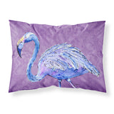 Caroline'S Treasures 8874Pillowcase Flamingo On Purple Moisture Wicking Fabric Standard Pillowcase, Large, Multicolor
