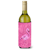 Flamingo On Pink Wine Bottle Beverage Insulator Beverage Insulator Hugger